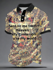 Men's Lemon Roses Music Lover Printed polo shirt