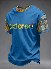 Men's Lemon Roses Music Lover Printed short sleeves t-shirt