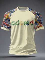 Men's Lemon Roses Music Lover Printed short sleeve t-shirt