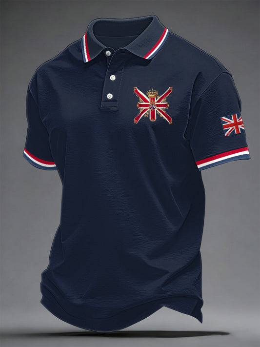 Men's British Style Printed Shirt