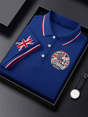 Men's Vintage England Flag Lion British Proud Casual Shirt