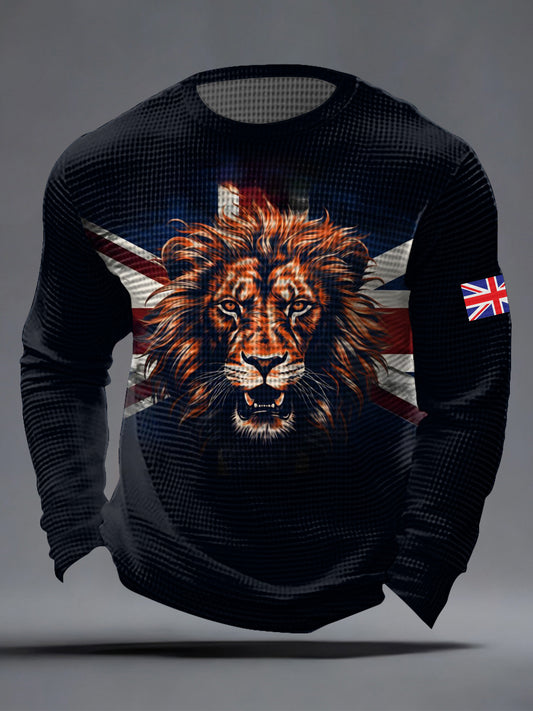 Men's Vintage British Lion Waffle Top