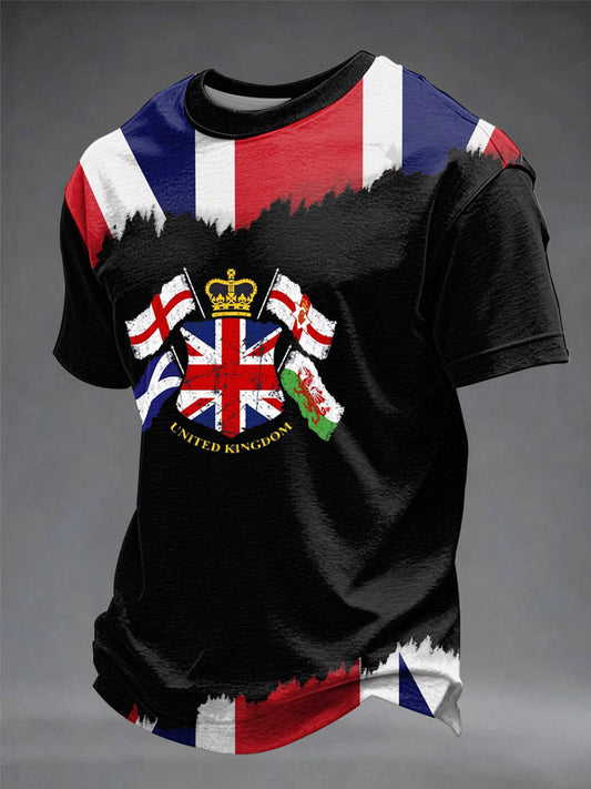 Men's Vintage British Printed T-shirt