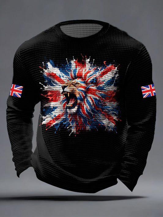 Men's Vintage British Lion Waffle Top