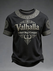 Men's Viking-style Valhalla Printed T-shirt