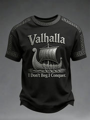 Men's Viking-style Valhalla Printed T-shirt