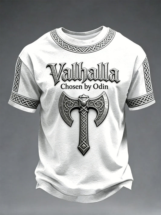 Men's Viking-style Valhalla Printed T-shirt