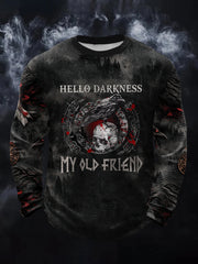 Men's Hello Darkness My Old Friend Waffle Long Sleeve T-Shirt