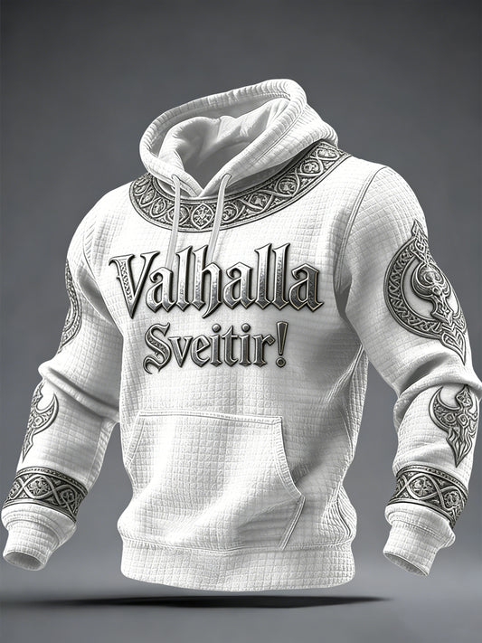 Men's Viking-style Valhalla Printed Hoodie