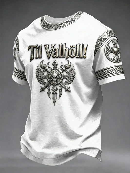 Men's Viking-style Valhalla Printed T-shirt