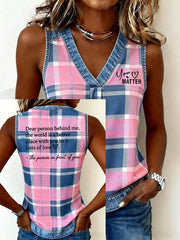 Women's Dear Person Behind Me You Matter Printed  Vest