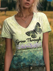 Women's Mental Health Inspiration Quotes Print T-shirt