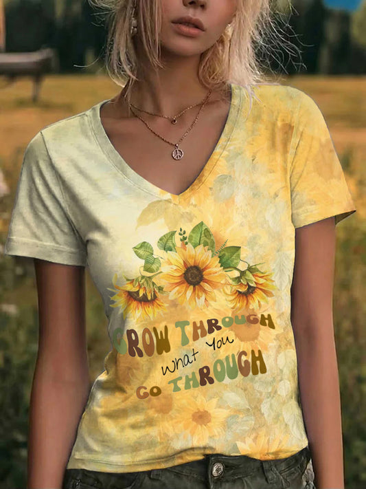 Women's Mental Health Inspiration Quotes Print T-shirt