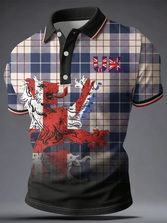 Men's British Style Printed Shirt