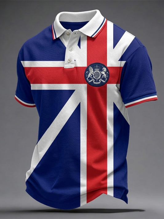 Men's British Style Printed Shirt