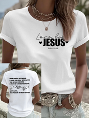 Women's  Love Like Jesus Iron On Short Sleeve T-Shirt