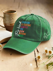 Unisex Be Kind Mental Health Awarenes Resort Hawaiian Design Print Hat