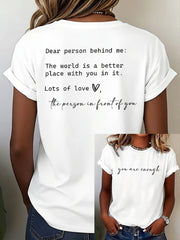 Women's Mental Health Awareness  You Are Enough Print  Short Sleeve T-Shirt