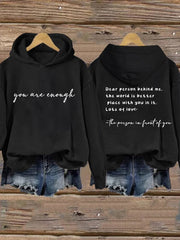 Women's Mental Health Awareness You Are Enough Print  Sweatshirt