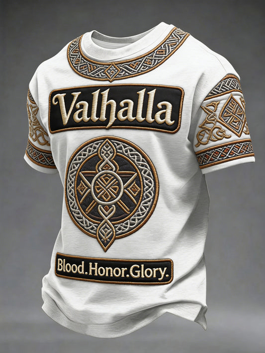 Men's Viking-style Valhalla Printed T-shirt