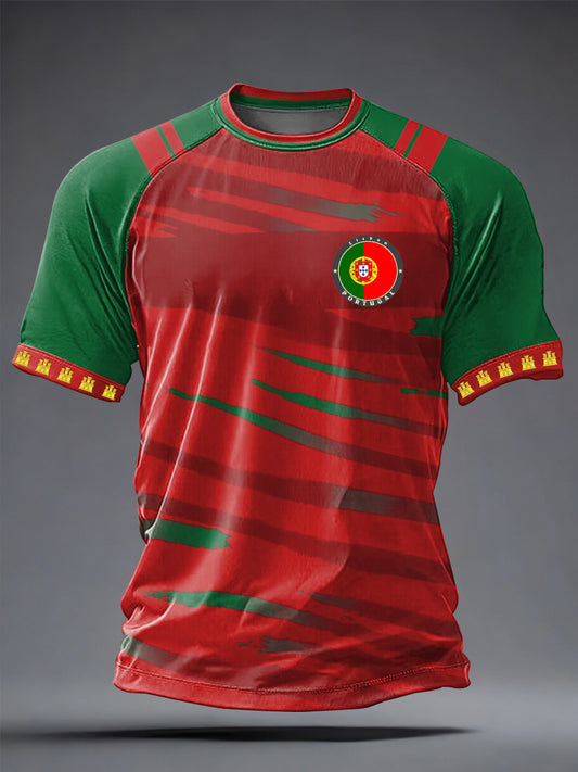 Men's Portuguese Soccer Printed Casual short sleeves t-shirt