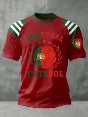 Men's Portuguese Football Printed T-shirt