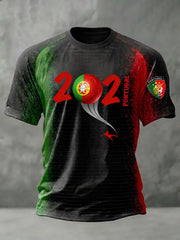 Men's Portuguese Football Printed T-shirt