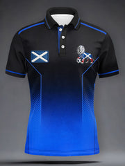 Women's UK Football Lover Scotland Printed three buttons short sleeve