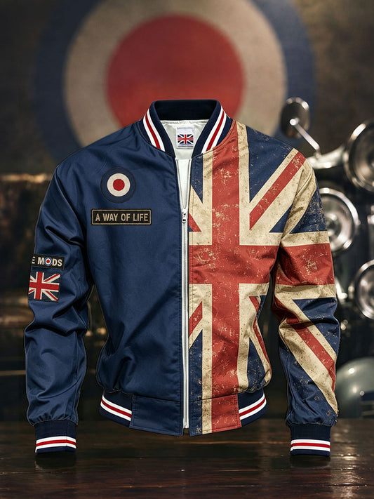 Men's UK Mods Music Lover Printed Monkey Jacket