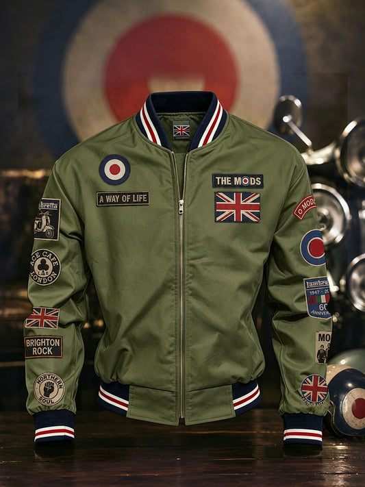 Men's Mods UK Music Lover Printed Monkey Jacket