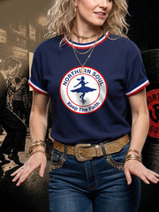 Women's Retro Northern Soul Keep The Faith Print Casual Tee