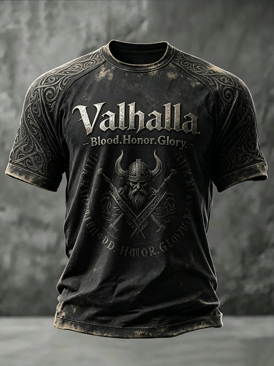 Men's Valhalla Printed Casual short sleeves t-shirt