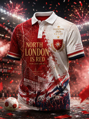 Men's Gift For Football Fans Print Casual Polo