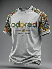Men's Lemon Roses Music Lover Printed short sleeve t-shirt