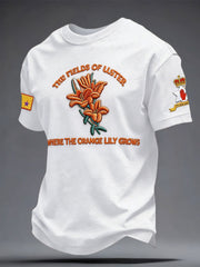 Men's 14 July Orangemens Day FDloral Art Printed T-shirt