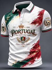 Men's Portuguese Football Print Casual Top