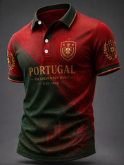 Men's Portuguese Football Print Casual Top