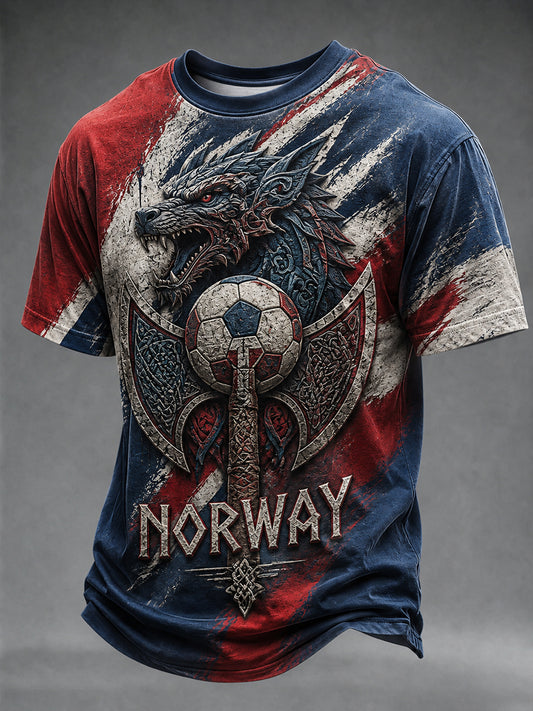 Men's Norway Football Fan Design T-shirt