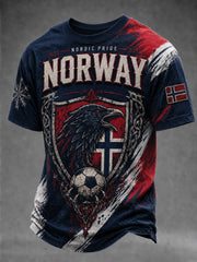 Men's Norway Football Fan Design T-shirt