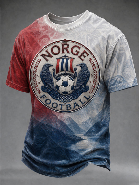 Men's Norway Football Fan Design T-shirt