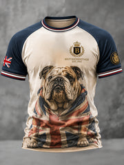 Men's British Style Printed Casual short sleeves t-shirt