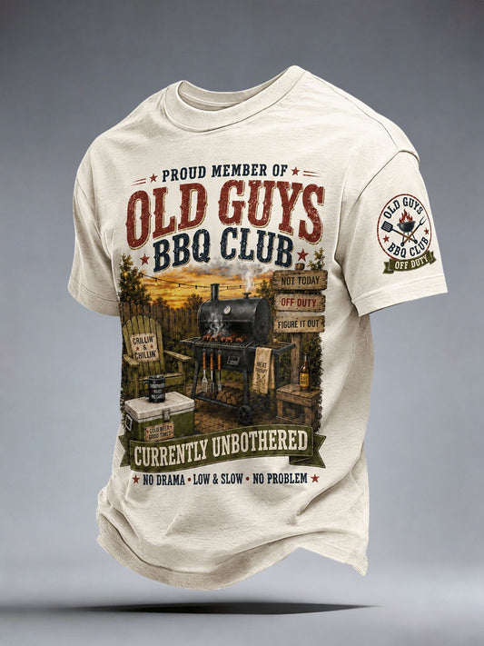 Men's Proud Member Of Old Guys Bbq Club T-shirt