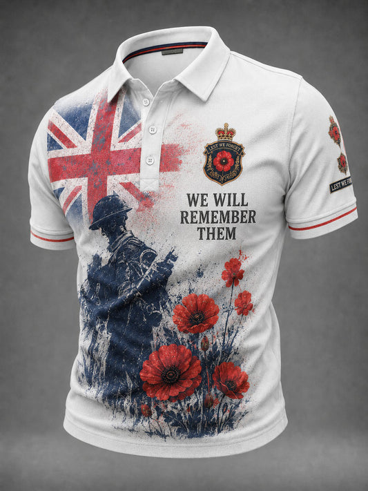 Men's We Will Remembrance Them Printed Shirt