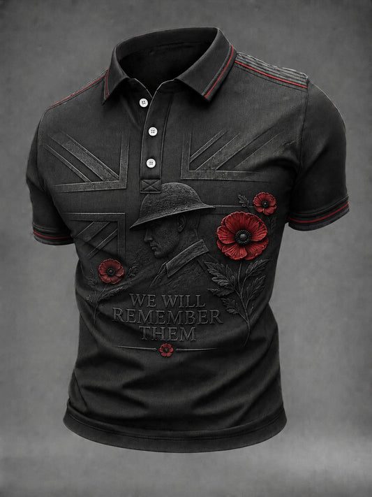 Men's We Will Remembrance Them Printed Shirt