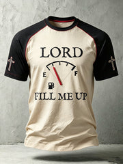 Men's Faith Theme Print Pattern Printed Casual Round Neck T-shirt