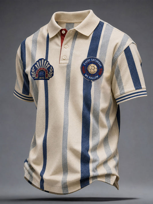 Men's Glasgow Football Lover Art Printed Casual Tops