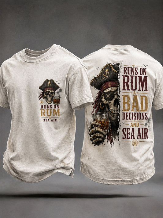 Men's 'Runs On Rum, Bad Decisions, And Sea Air' T-Shirts