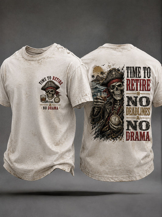 Men's 'Time To Retire No Deadlines No Drama' T-Shirts