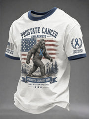 Men's Prostate Cancer Print Casual T-Shirt