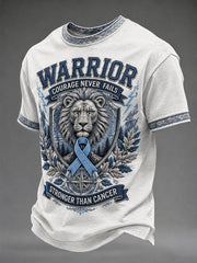 Men's Prostate Cancer Awareness Printed Casual T-Shirt